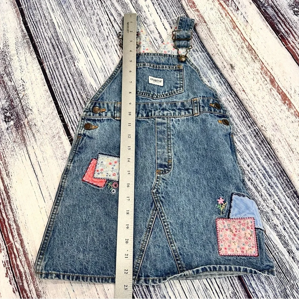 Vintage OshKosh B'gosh Patchwork Light Blue Denim Overalls